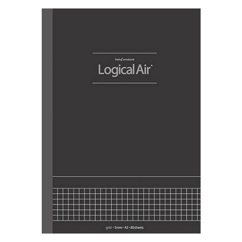 Lekki notes „Logical Air” A5, w kratkę 5 mm – czarny A512S-D