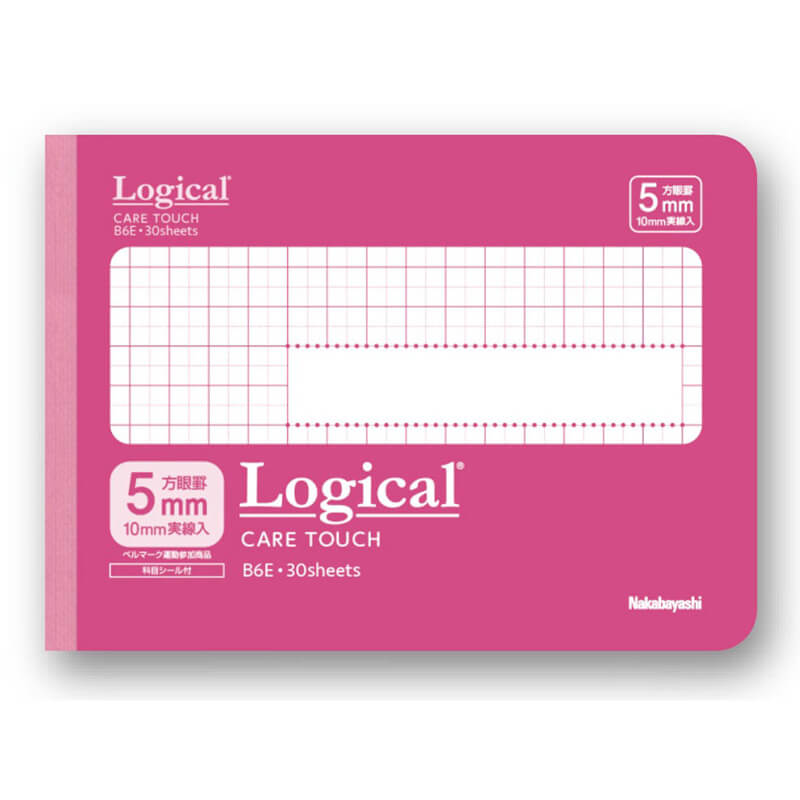 Antywirusowy notatnik „Logical Care Touch” B6, kratka 5 mm-różowy HB6-H501E-P