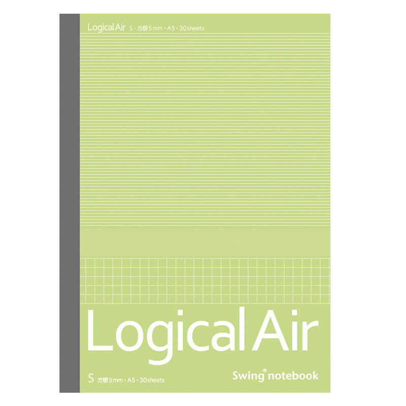 Lekki notatnik „Logical Air” A5, kratka 5 mm-zielony A514S