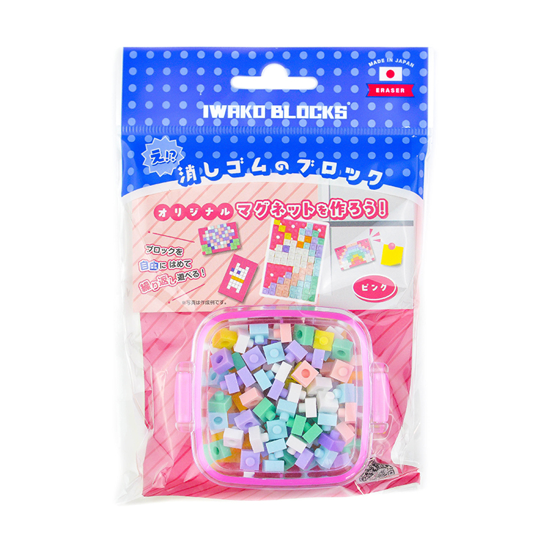 Kreatywny zestaw mozaikowy Iwako z gumkami do scierania KESHI-BLO-Mini-Magnet-Pink