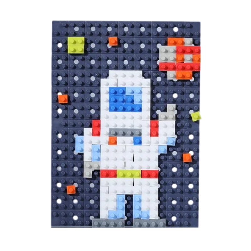 Kreatywny zestaw mozaikowy IWAKO z gumkami do ścierania KESHI-BLO Dot Art Kit Rocket, ER-GLB712