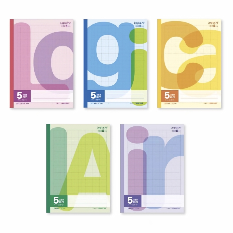 Lekkie notatniki „Notebook Logical Air Semi” B5, w kratkę 5 mm, 5 szt. HB5-H512-5P