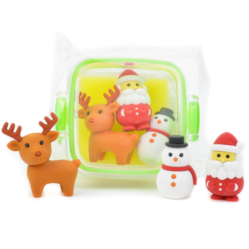 Japońskie gumki do ścierania – puzzle IWAKO „Święta” w mini pudełku śniadaniowym BENTO, ER-BRI010
